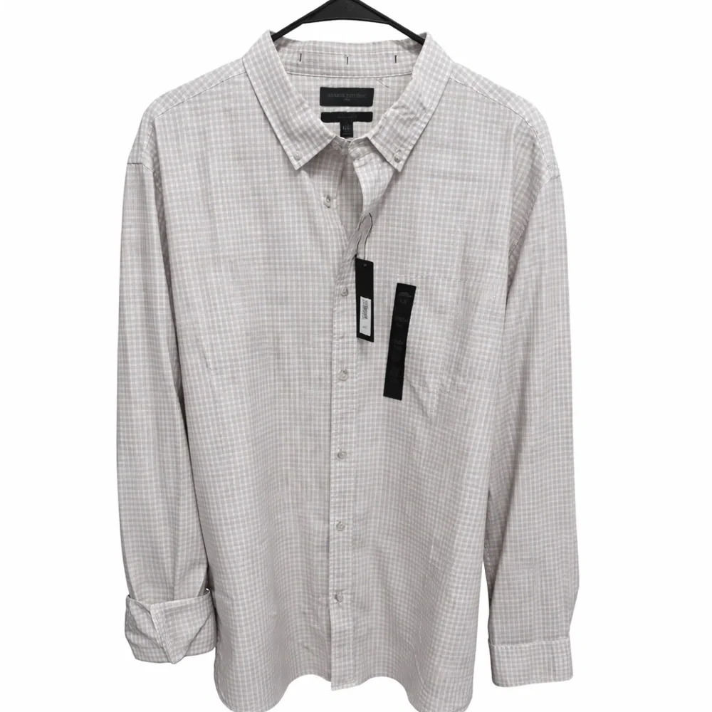 NWT Banana Republic men's button down collar long sleeves shirt untucked fit xxl
